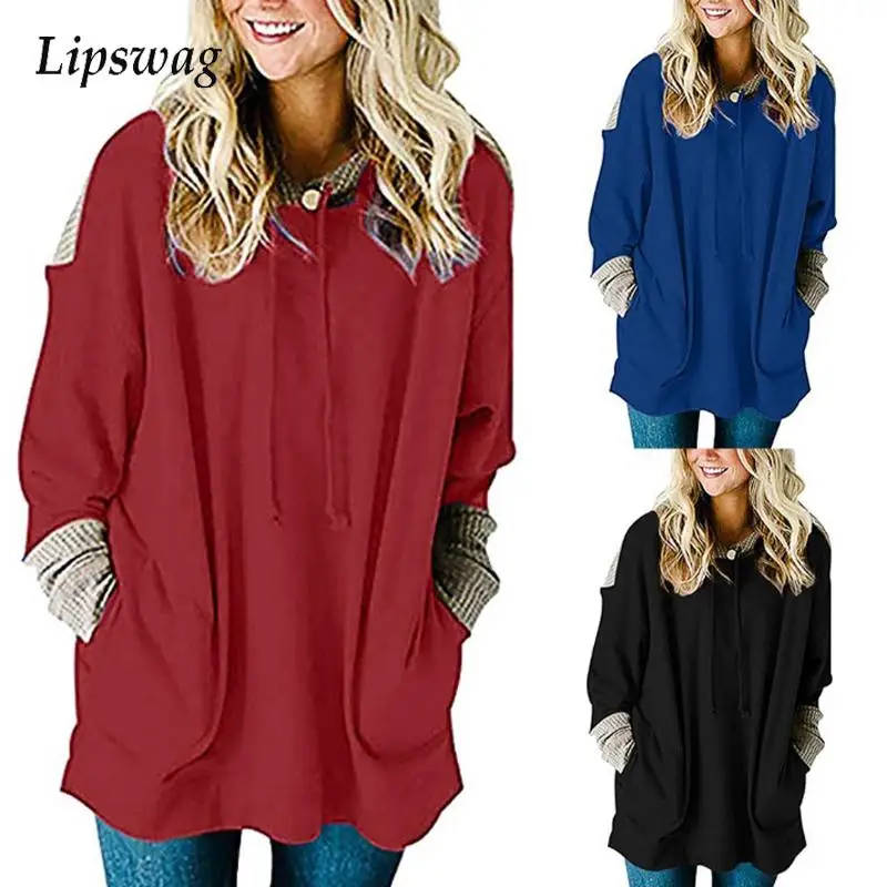 

Свитшот женский с длинным рукавом и капюшоном, на осень/зиму