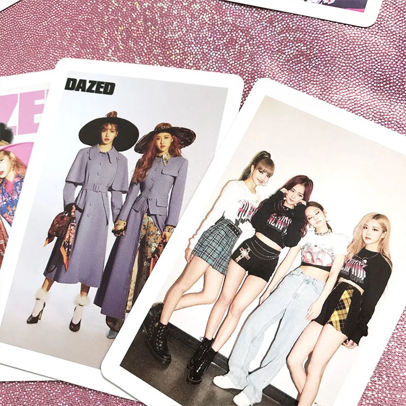 54 шт./компл. KPOP Blackpink LOMO Card Bangtan мальчики фотографии фото открытка фотографии канцелярские товары украшения принадлежности веер подарки