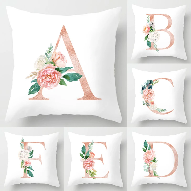 Высокое качество буквы Подушка с алфавитом чехол для дивана украшение дома