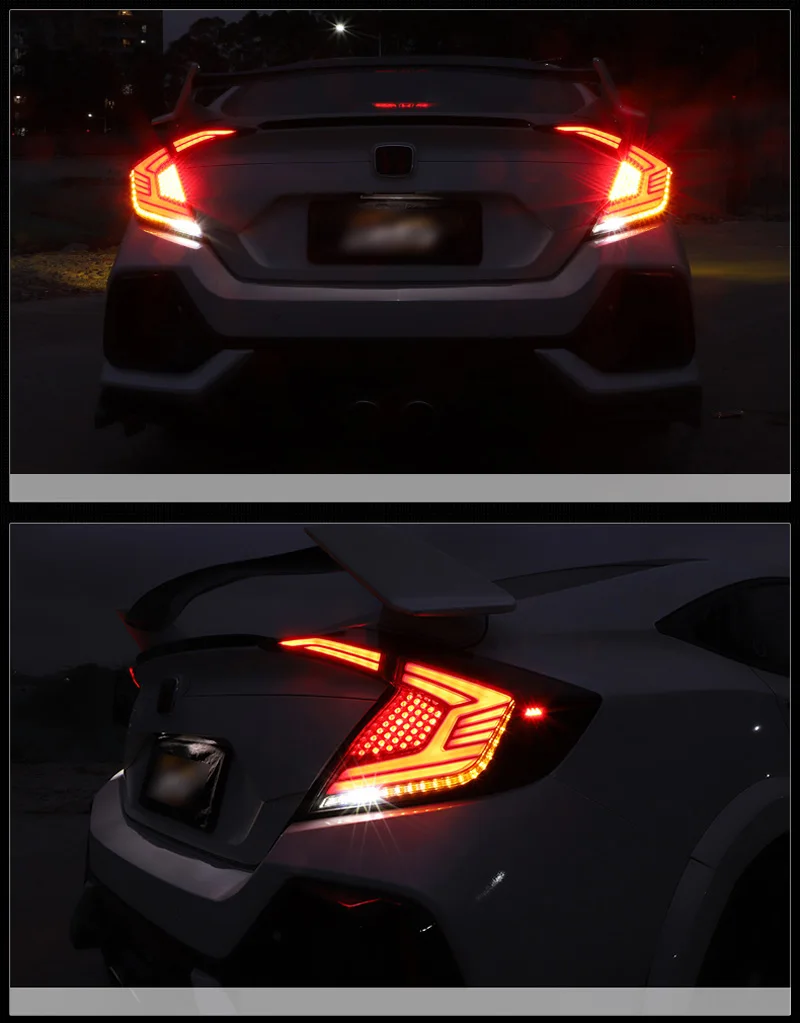 

Car LED Taillight Tail Light For Honda Civic Sedan 2015 - 2020 Rear Running Light + Brake + Reverse Lamp + Dynamic Turn Signal