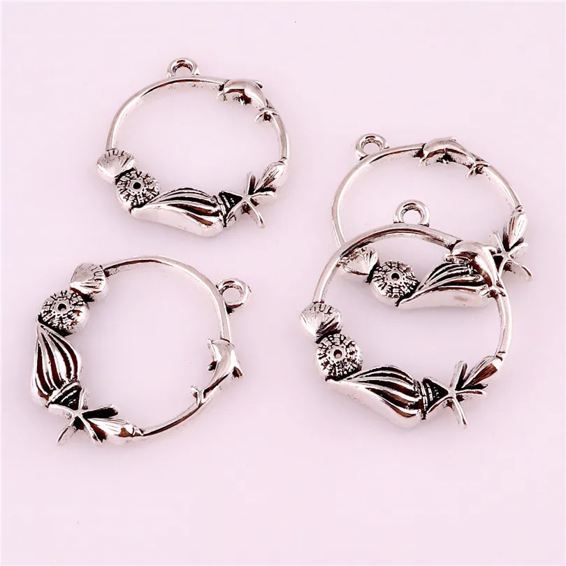 15pcs Charms Ocean Shell Conch 29*25mm Antique Making Pendant Vintage Tibetan Silver DIY Bracelet Necklace 22958 | Украшения и