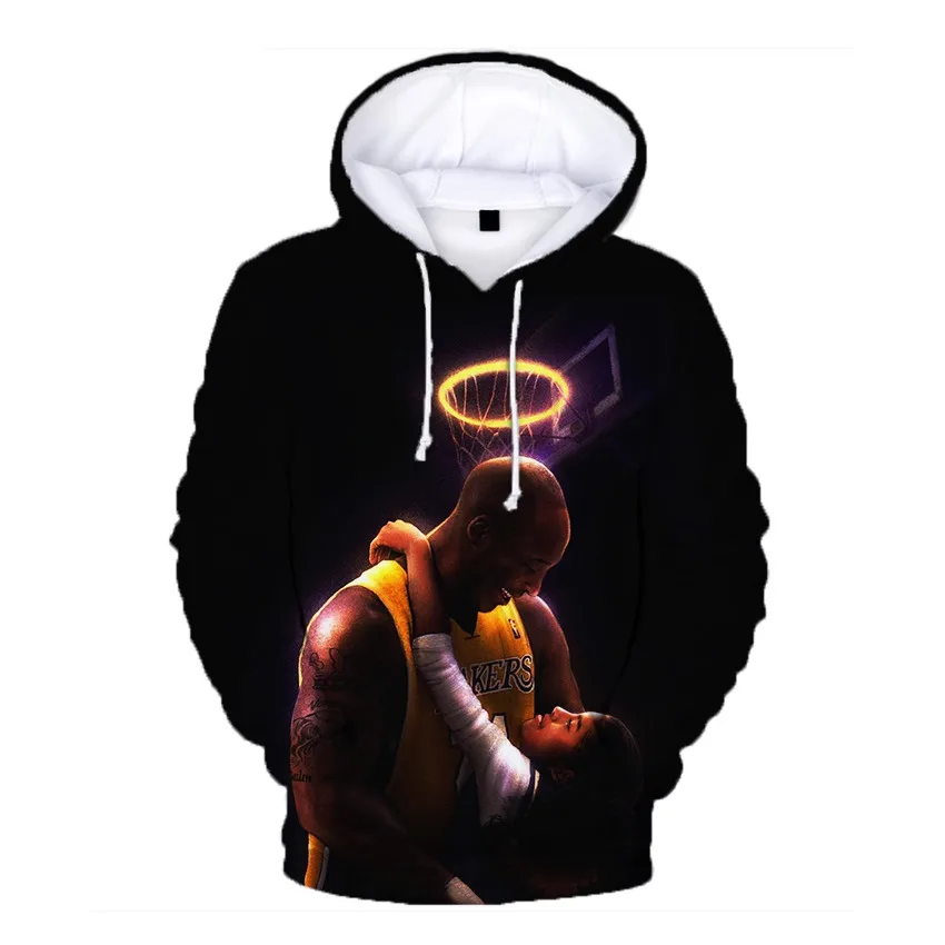 

2021 new 3D printing famous basketball star Kobe hooded sweater men's sweatshirt autumn and winter children's hoodie oversized