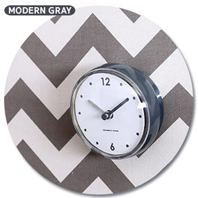 

Bathroom Waterproof Kitchen Clock SuctionCup Wall Clock Shower Timer Decor For Tiny Toilet Smooth Surfaces Surfaces Mirror Glass