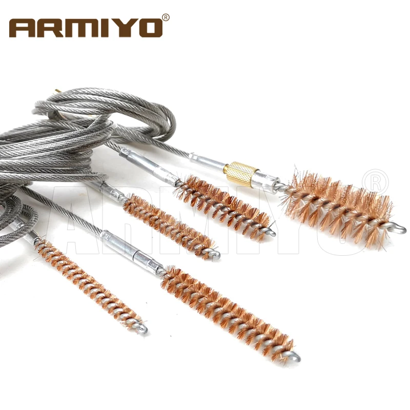 Мощная железная проволока Armiyo для чистки кистей, с ремнем для большинства кистей с резьбой Female 8-32, 1м, 1,5м, 2м.