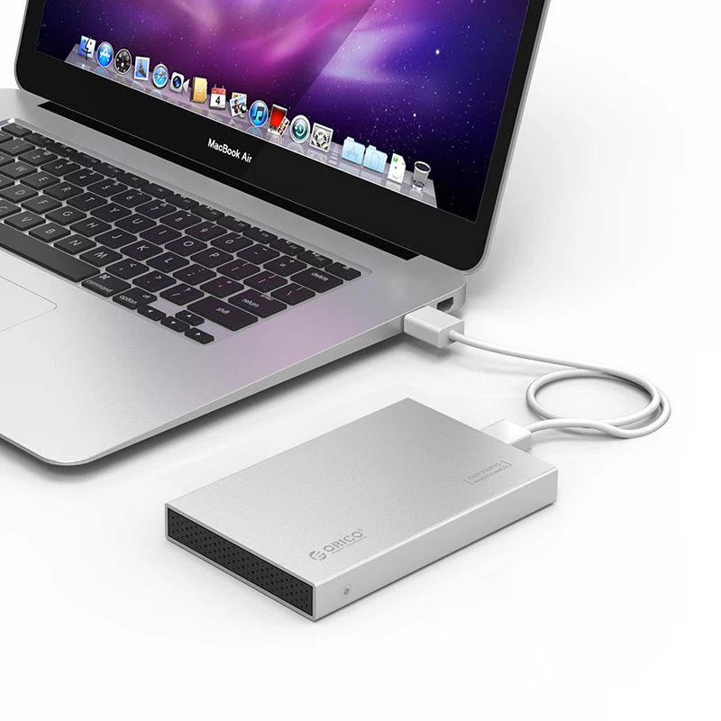 ORICO 2.5-Inch Type-C Hard Disk Box USB3.1 10Gbps External Aluminum Alloy Storage Device Plug And Play Suitable For HDD SSHD SSD