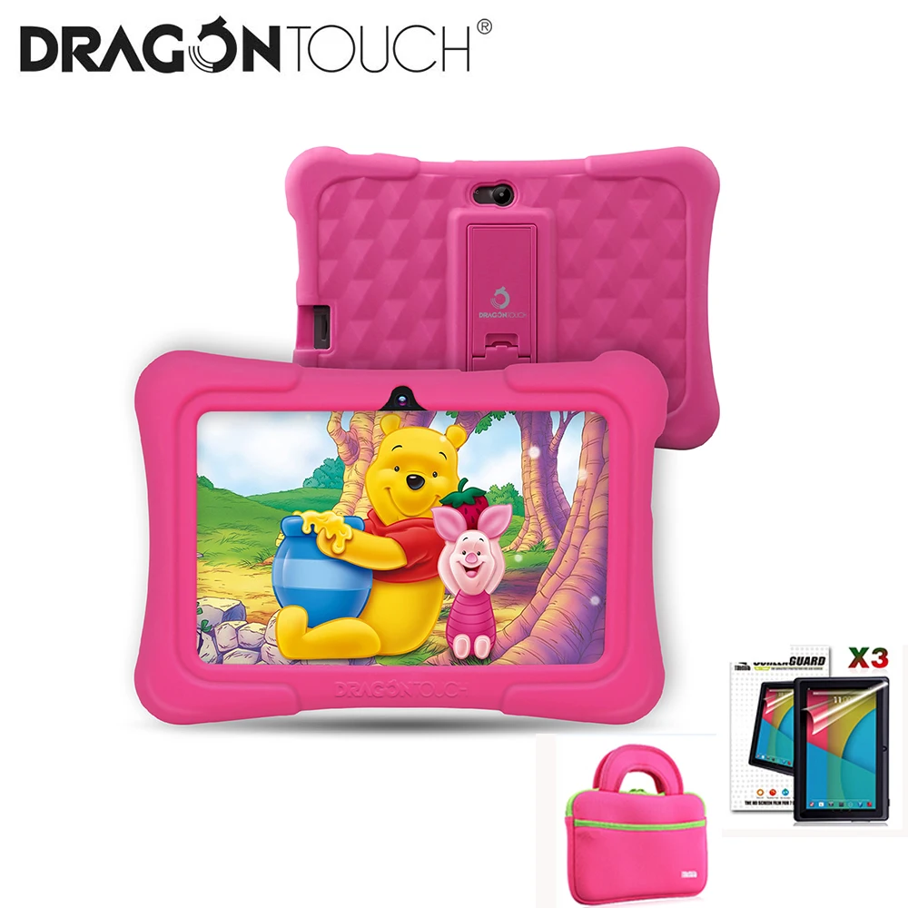 Dragon Touch Y88X Pro 7 ''HD дисплей детский планшет для детей 16 ГБ Android 9,0 с планшетом сумка защитный экран для планшета ПК