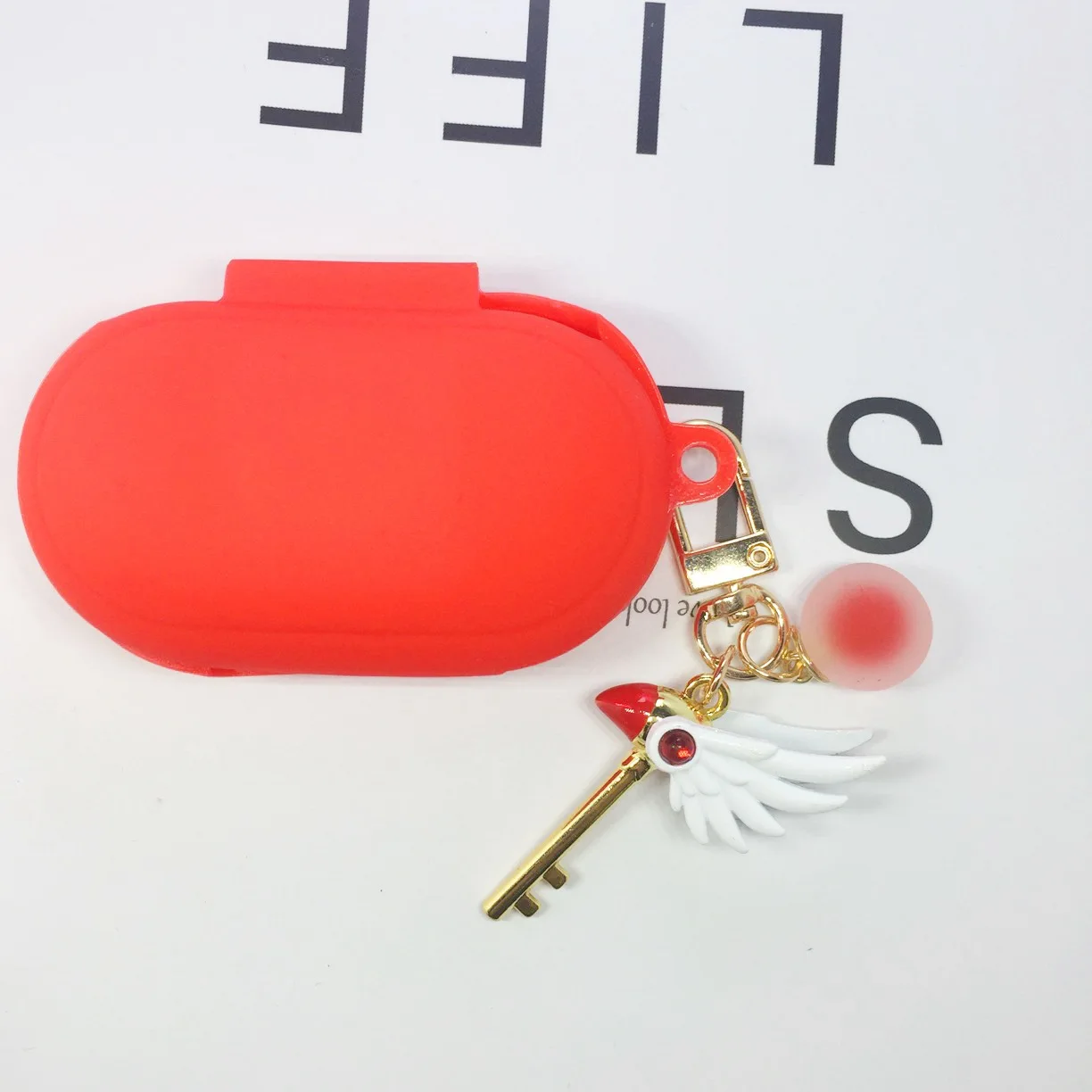 Милый чехол с кольцом для ключей Samsung Galaxy Buds / + Plus 2020 силиконовый беспроводных
