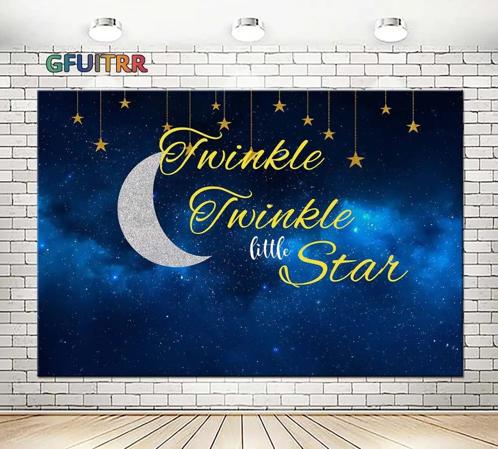 GFUITRR мерцающий маленький Звездный фон для фотосъемки Дети День рождения небо