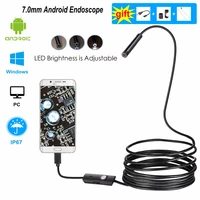 android endoscope camera 7mm 125m1020pcs inspection camera waterproof video borescope for smartphone usb windows pc
