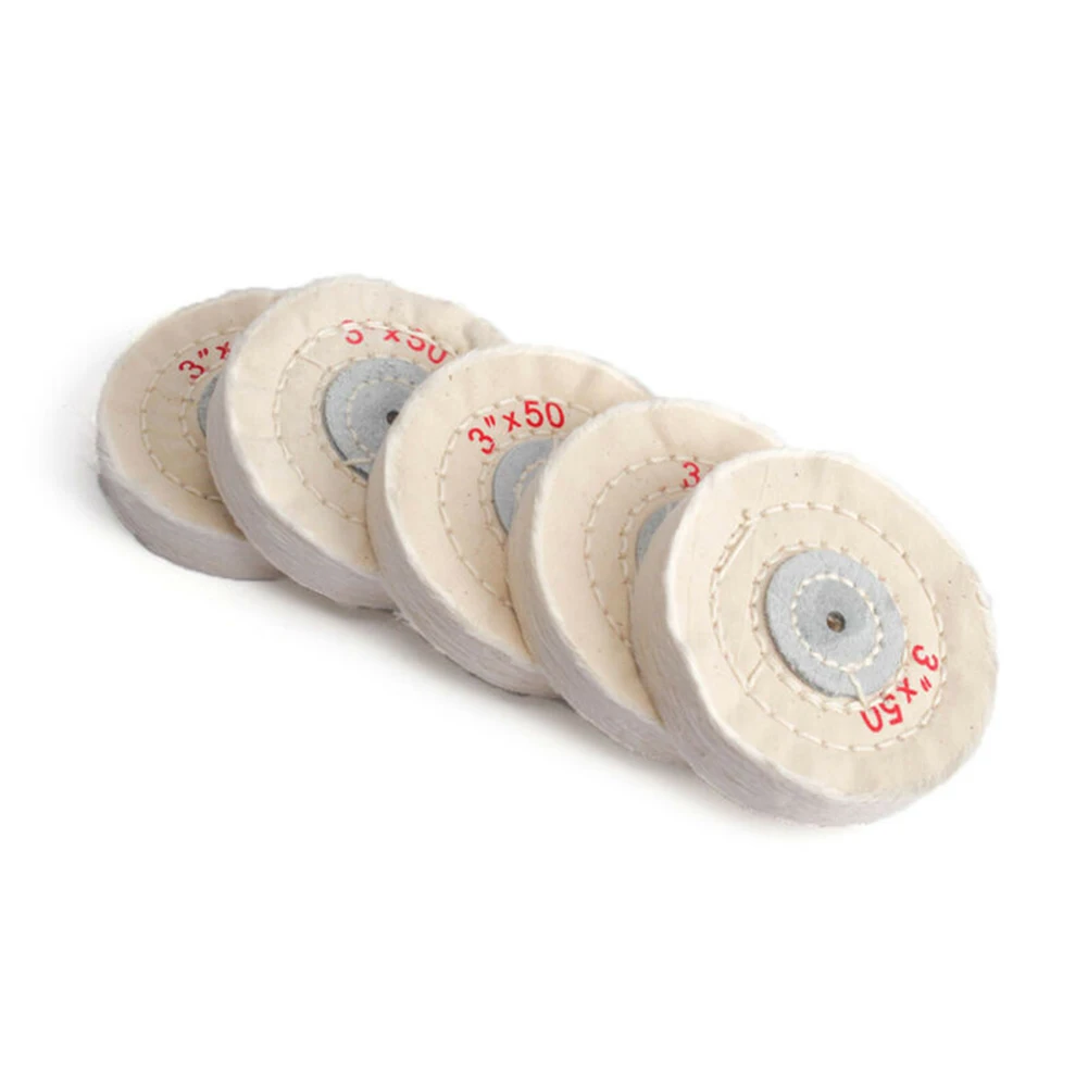 

Kit Cloth Buffing Wheel Pack Lot Replacement Accessories Sapre 5Pcs 3