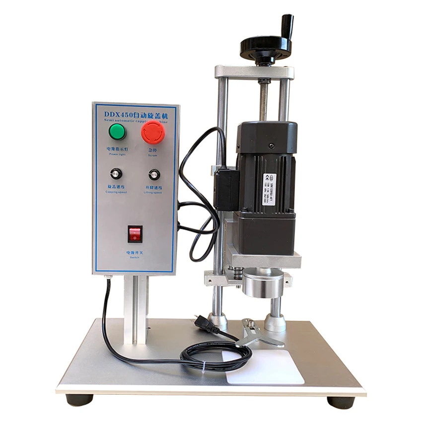 1PC Automatic capping machine round caps diameter 10-50mm screw capper bottle cap lid electric 220V DDX-450 | Инструменты