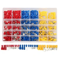 480pcs insulated wire connector electrical terminals spade butt ring fork set crimp cable connector kit