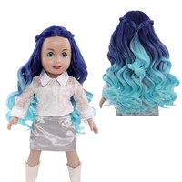 doll wigs for 18 american dolls fashion gift heat resistant long curly colorful replacement wigs for 18 inch dolls