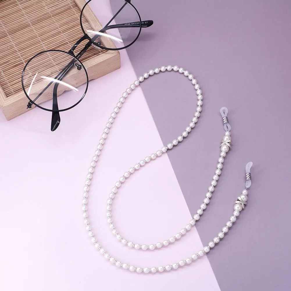 Перламутровыми бусинами цепочки для очков очки чтения Держатель Ремень шнуры
