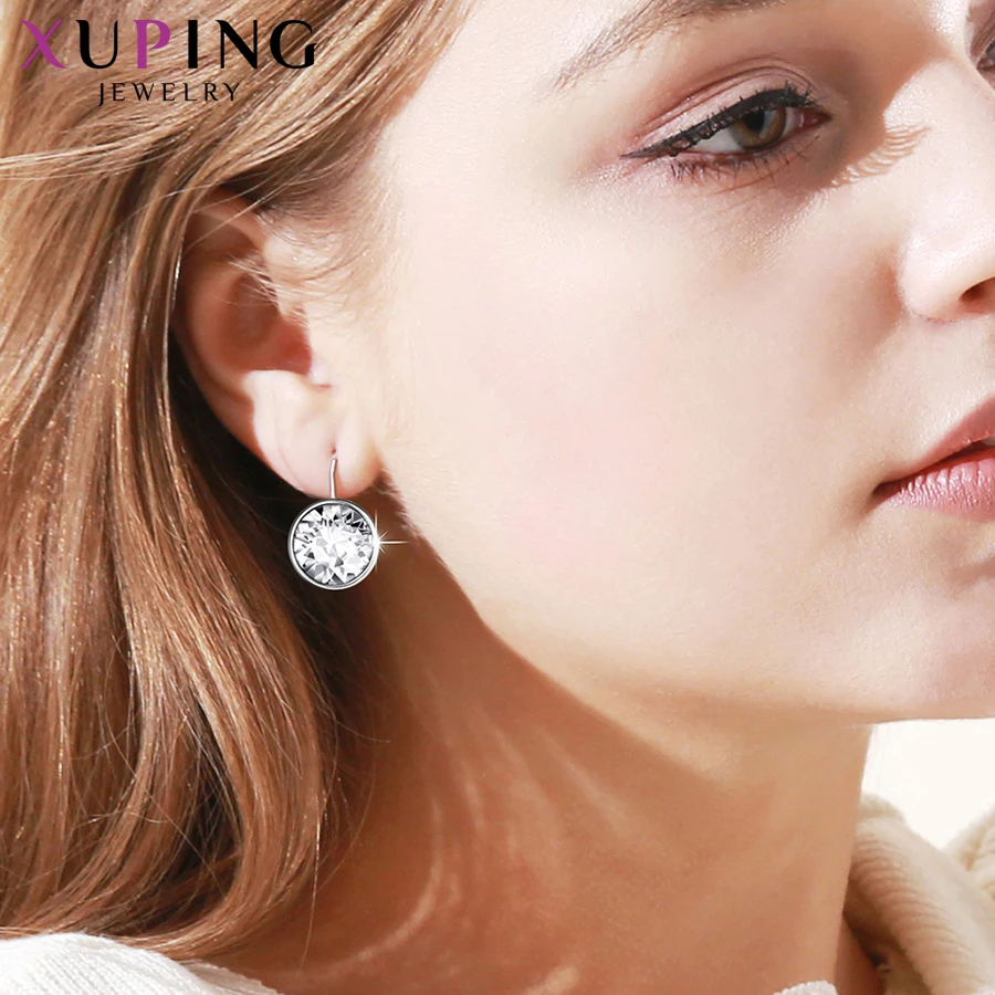 Xuping модные Кристаллы от Swarovski цвет красочные серьги с родиевым цветным покрытием Шарм для женщин ювелирные изделия подарок XE2189