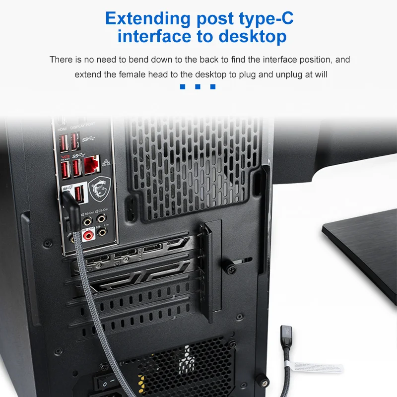 

100W PD Curved USB3.1 Type-C Extension Cable 0.2m/0.5m/1.0m 4K 10Gbps USB-C Gen 2 Fast Charging Data Extender Cord For Macbook