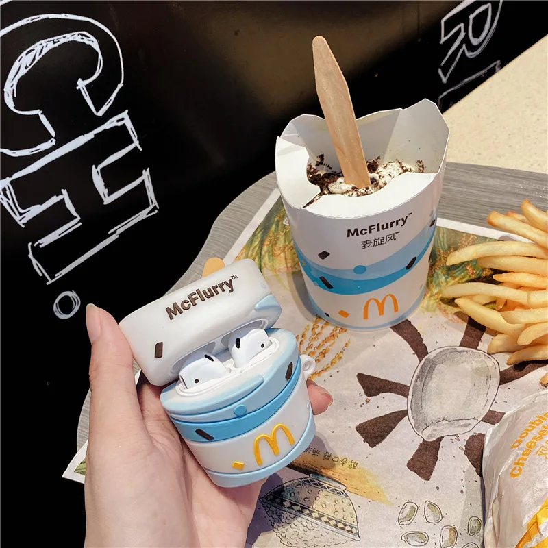 

McFlurry Ice Cream Apple AirPods 1 / 2 / 3 Pro Case Cover iPhone Earbuds Accessories Airpod Case Air Pods Case