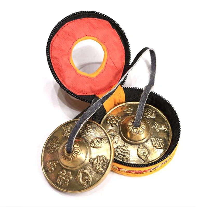 

Yoga Cymbals Brass Cymbal Bell Chimes Tibetan Buddhist Style Tingsha Meditation Yoga Accessory Instrument Cymbals
