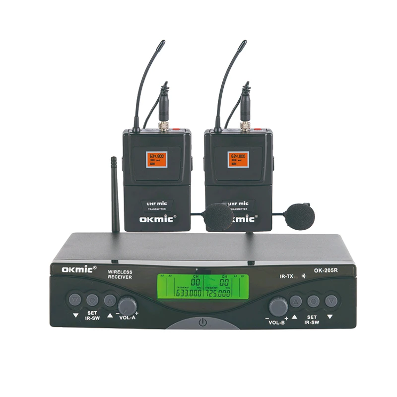 OKMIC Bodypack передатчик беспроводной воротник микрофон или гарнитура Беспроводная