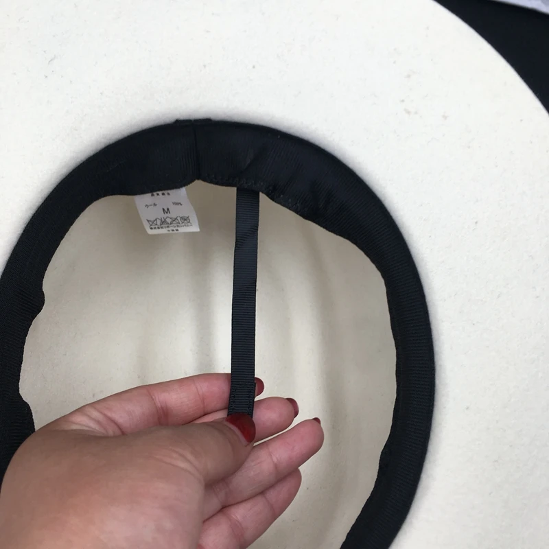 Белая шапка Ms Sir винно-красная прошитая шляпа с лентой | Аксессуары для одежды