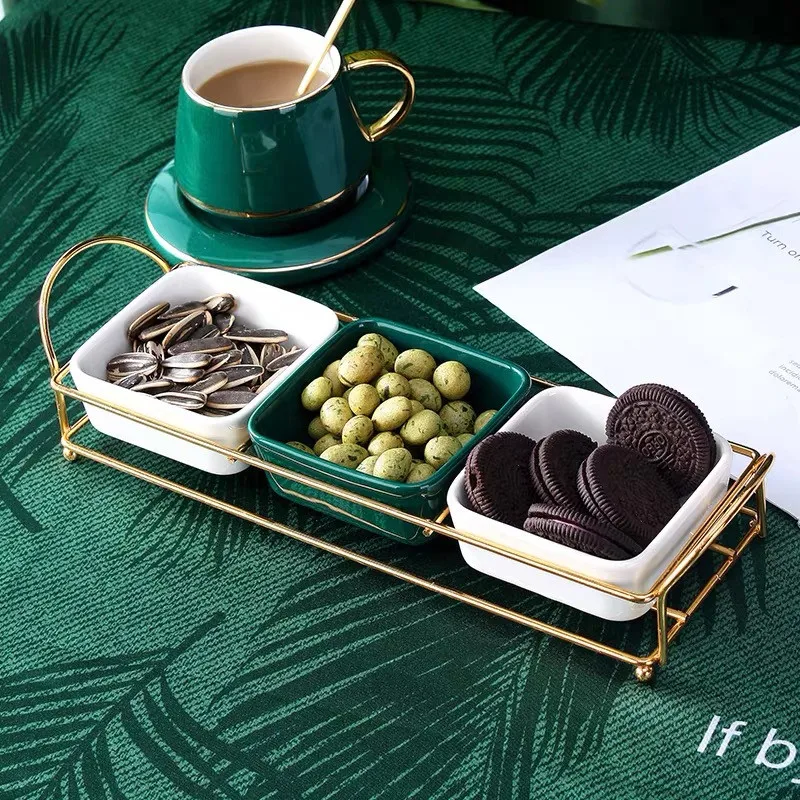 Скандинавская керамическая тарелка для закусок модная простая домашняя посуда