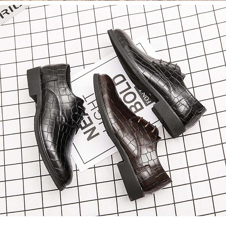 Men Dress Shoes Wedding Oxford Shoes Lace-Up high quality business Casual Shoes Mens Formal Shoes Flats Party Office Shoes 38-47