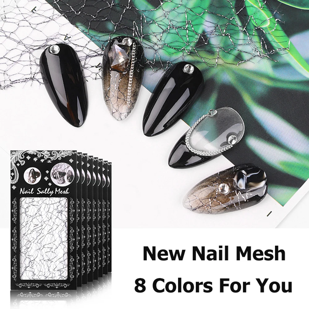 Сетчатые дизайнерские наклейки для ногтей Золотая тисненая Фольга 3D Звезда Луна