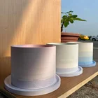 Большая силиконовая форма для бетонных цветочных горшков, форма сделай сам для круглого цементного контейнера, форма для садового бетонного горшка