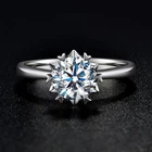 Женское Обручальное Кольцо BOEYCJR, серебро 925 пробы, Муассанит, 0, 5 карат1 карат