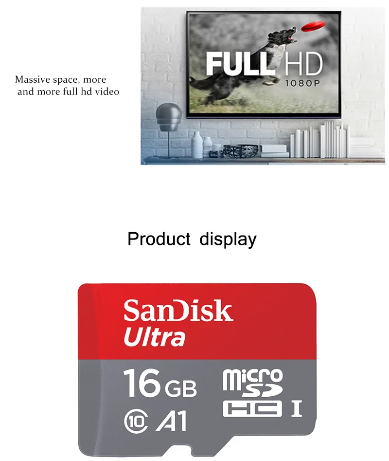 Оригинальная карта памяти SanDisk Ultra Micro SD SDHC Class 10 16 ГБ 32 ГБ карта памяти SDXC 64 Гб 128 ГБ 200 ГБ 256 Гб 400 Гб TF карта с адаптером