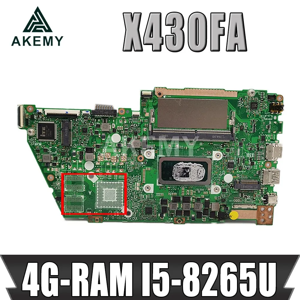 

X430FA Mainboard For ASUS X430FA X430F A430F S4300F Laptop motherboard Motherboard 4G-RAM I5-8265U GM