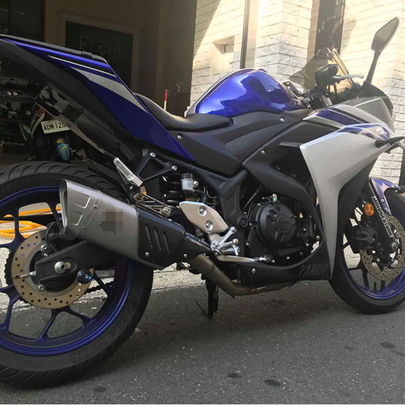Moto rcycle 500cc 600cc выхлопные Углеродные волокна выхлопные moto rcycle escape moto для honda suzuki R6 R1 CBR500 Z750 R3 CBR1000RR
