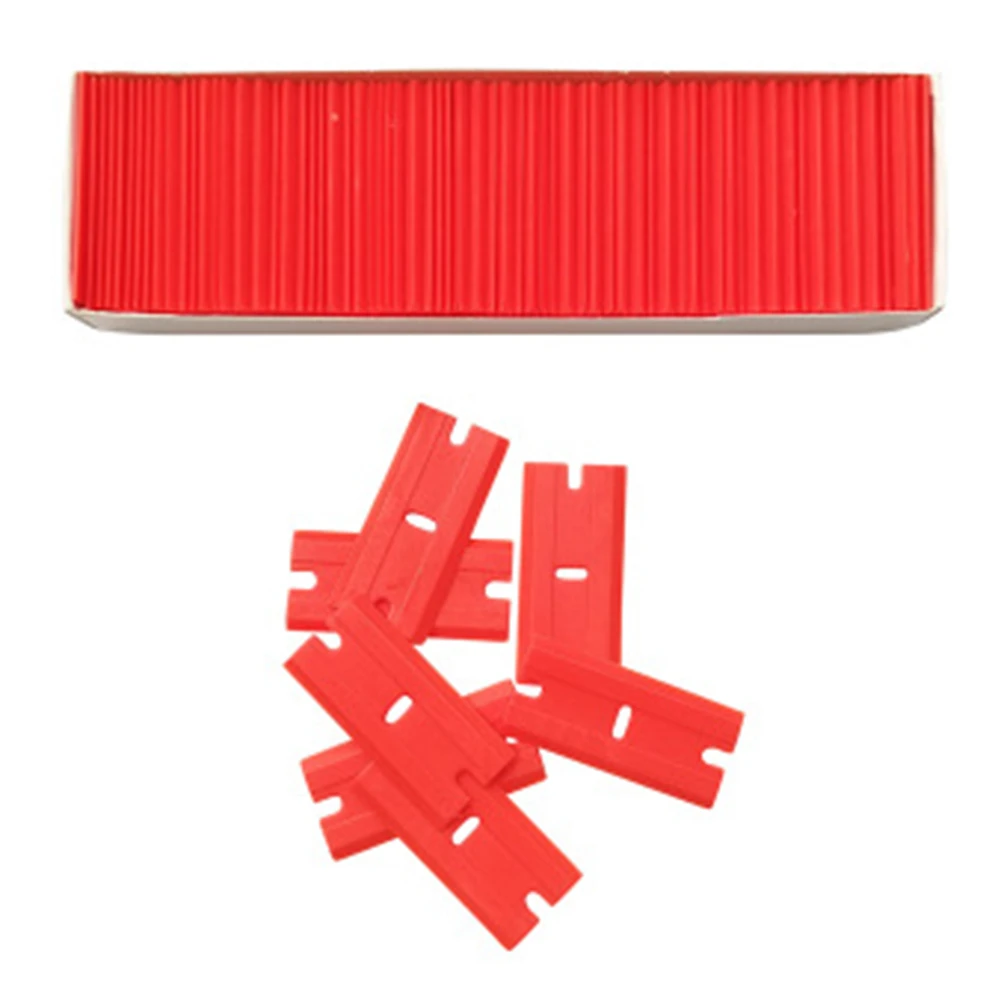 100 шт. двойной окантовкой Пластиковые лезвия бритвы оконное стекло очистки