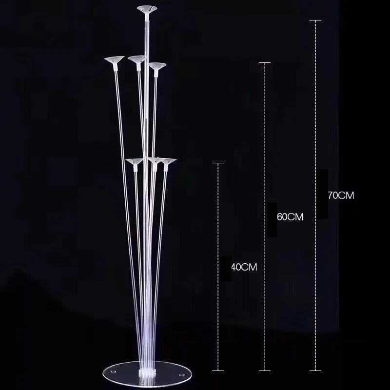 Держатель для воздушных шаров набор из 3 пластиковых прозрачных палочек