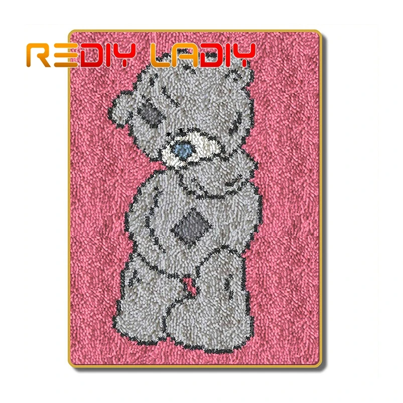 Пристёгивающийся крючок-коврик сделай сам мягкий плюшевый мишка вязальная