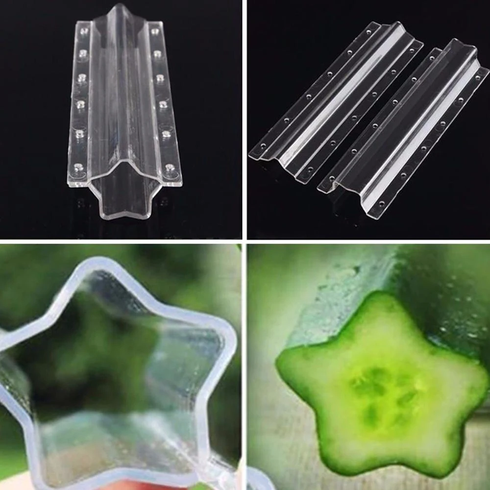 

5pcs Star Shape Cucumber Shaping Mold Garden Vegetable Grow Forming Mould Tool Transparent Star Shaped Fruit Growing Molds