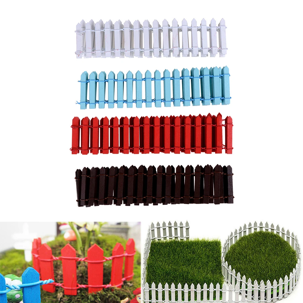 

100*5 см «сделай сам» для дома и сада миниатюрный Декор небольшой реквизит фон с деревянным забором для сада фей микро кукольный домик горшка ...