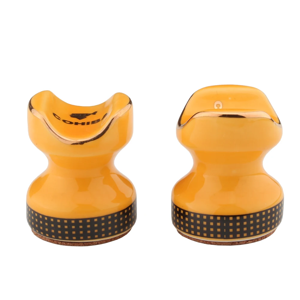 COHIBA 2 шт. керамическая пепельница для сигар портативный держатель мини