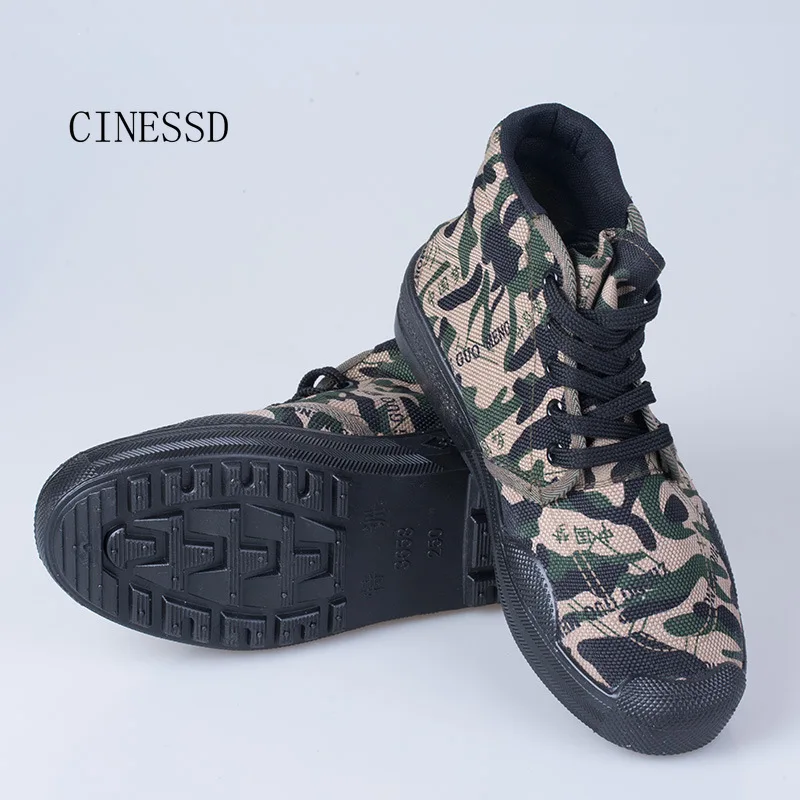 Камуфляжная Вулканизированная обувь с высоким берцем женская на танкетке