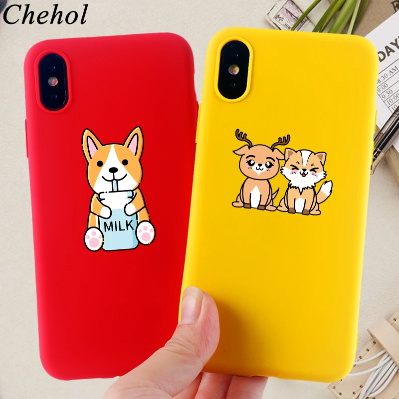 Чехол для телефона с рисунком корги IPhone 8 7 6s Plus 11 Pro X XS MAX XR забавные Чехлы мягкая