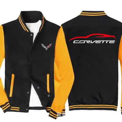 

2020 NEW Men Baseball Jacket for Corvette Logo Sportswear Casual Sweatshirt Hip Hop Harajuku Unisex Uniform 3 Colors