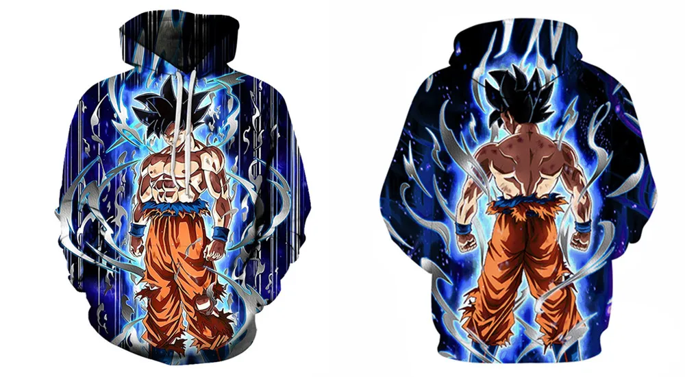 Дизайн Dragon Ball Z Goku толстовки DBZ толстый Гоку печать 3D Толстовка с капюшоном для мужчин и женщин Harajuku верхняя одежда унисекс Толстовка