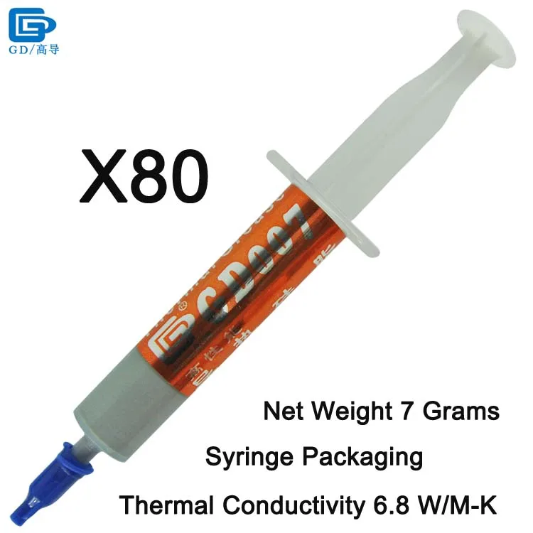 GD007 Термальность пасту смазка Компаунд силиконовый High End серый SSY1 SY1 SY3 SY7 SY15 SY30 BX3 CN30 CN150 CN1000 - Цвет лезвия: GD007-SY7 80 Pieces