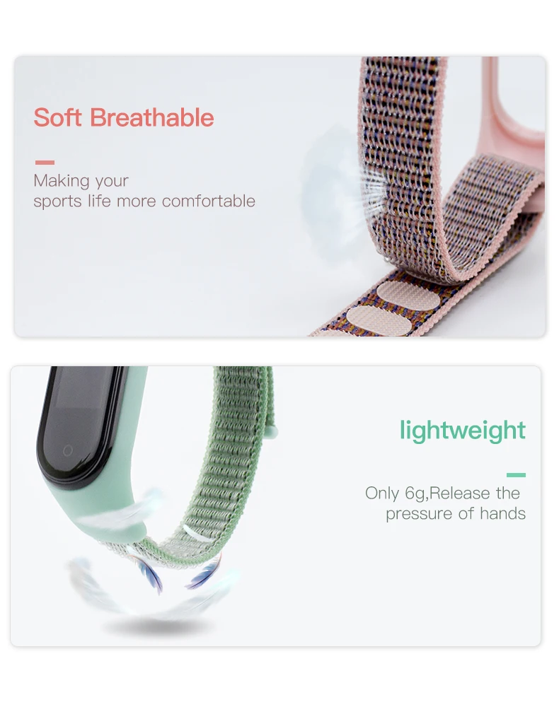 IONCT нейлоновый браслет для mi Группа 4 спортивного стиля с correa pulsera ремень для Xiaomi mi band 3 ремешок mi Группа 4 Global Smart аксессуары