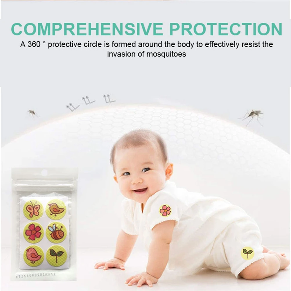 96 шт наклейки для комаров путешествия детей и взрослых репеллент стикер