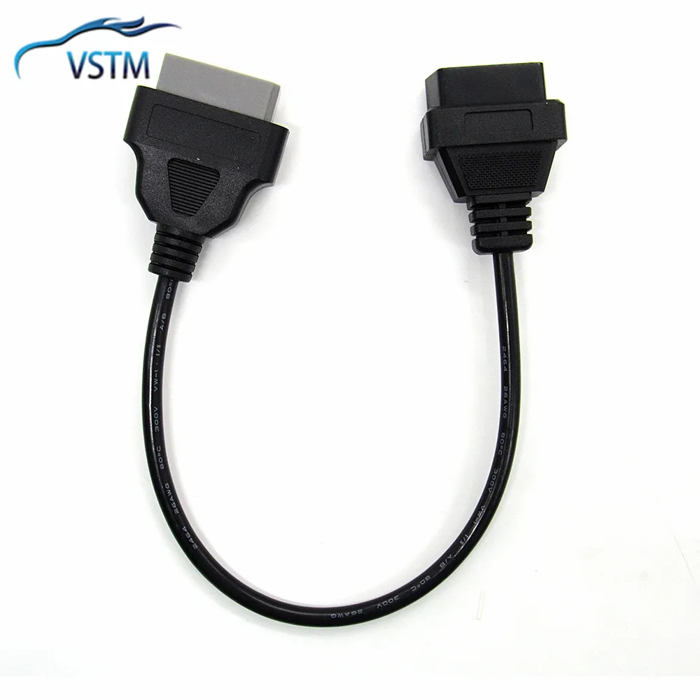 1 шт Новинка 16 Pin Obd2 мужчина к 12PIN Порты и разъёмы Разъем Адаптера OBDII 16pin для 12pin OBD