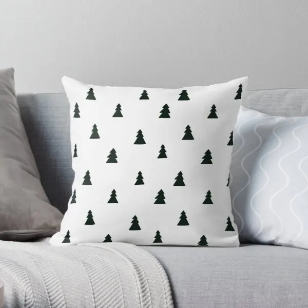 

Black Modern Christmas Tree Pattern Soft Decorative Throw Pillow Cover for Home Pillows NOT Included