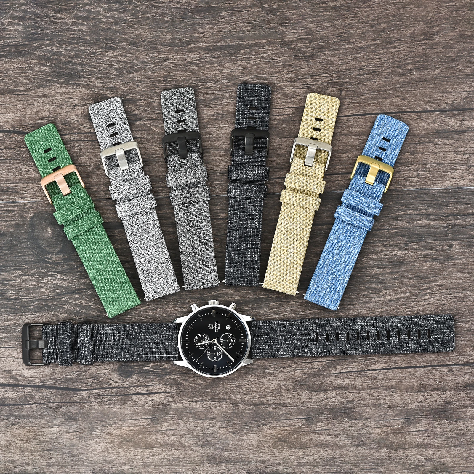 BEAFIRY Quick Release Strap 18mm 20mm 22mm 24mm Breathable Woven Nylon Watch Band Lightweight  Canvas Watchband Different Colors