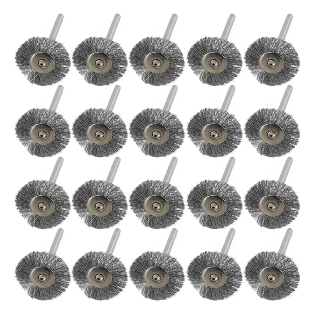 

Набор щеток для полировки и шлифовки, 10 шт., 22 мм, нержавеющая сталь/латунь/нейлон, вращающаяся полировальная щетка с хвостовиком 3,0 мм