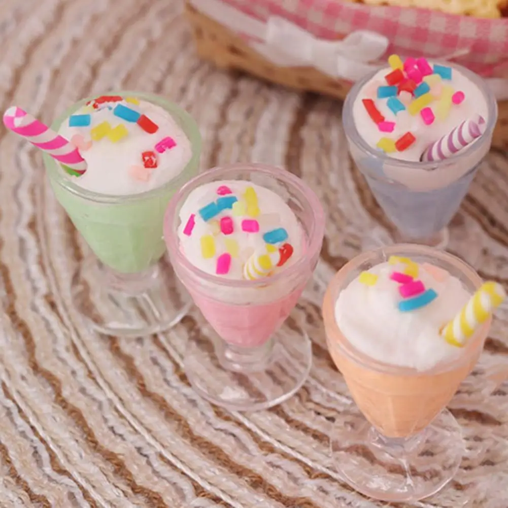 

Полимерный полезный мини-стакан для мороженого, яркий цвет, легкий для кукольного домика, мороженое для дома